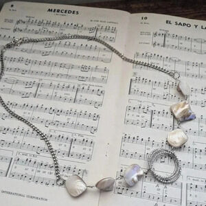 Elegant Silver and Pearl Necklace